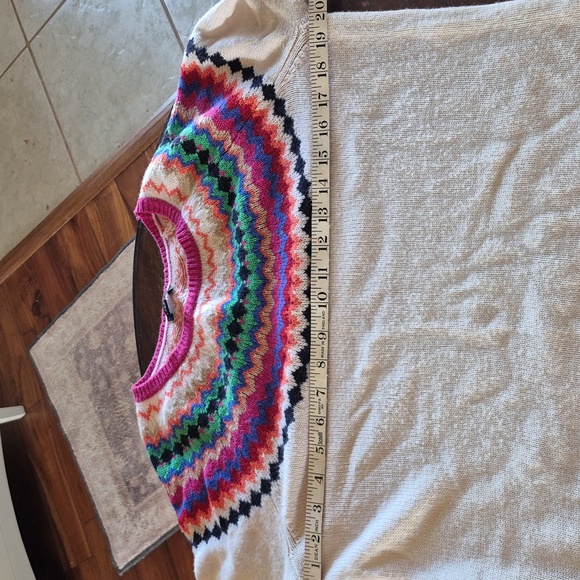 Talbots:Fair Isle Multicolor Knit Sweater Sz.S. Ptop:20"×L25". - Picture 10 of 14